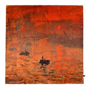 Grace Scarves 100% Silk Scarf, Artists Collection, Monet, Impression, Sunrise